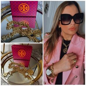 2 tory burch elegant chain and bracelet set